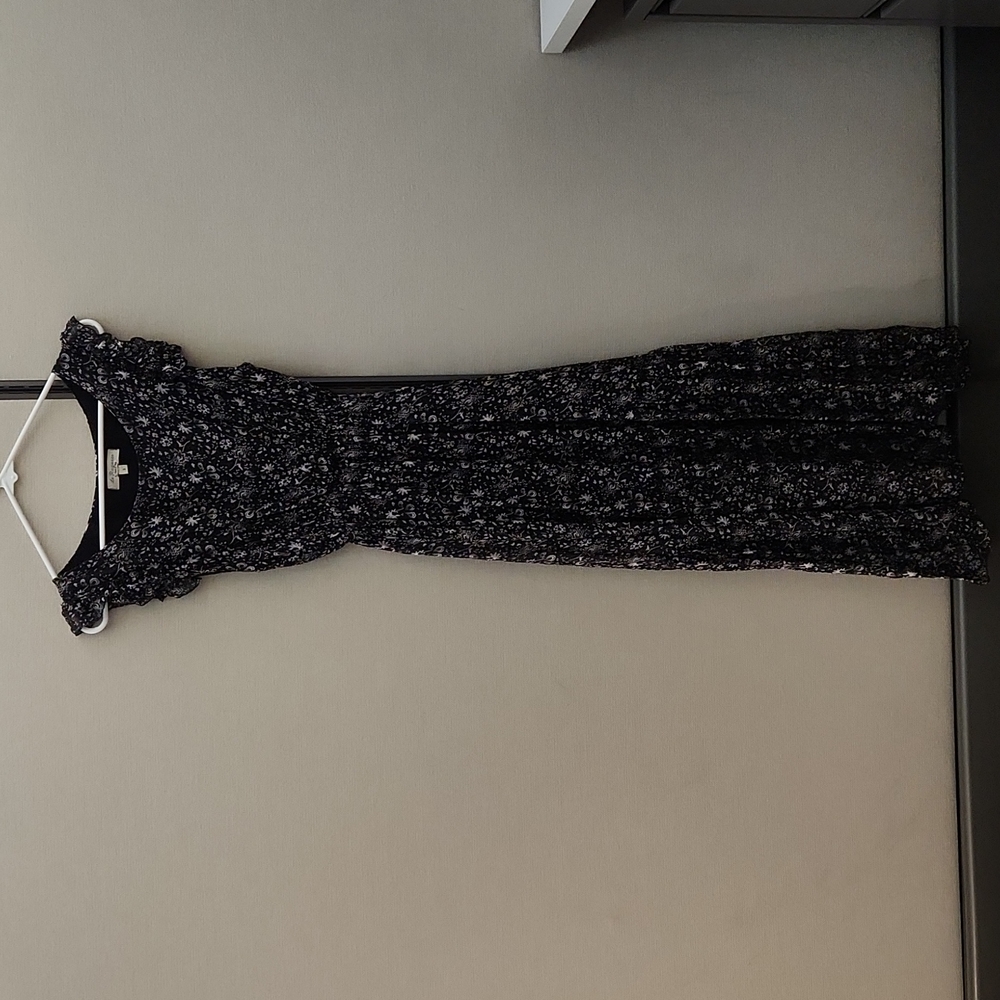 Le Ragazze Black Floral Maxi Dress Size Small
